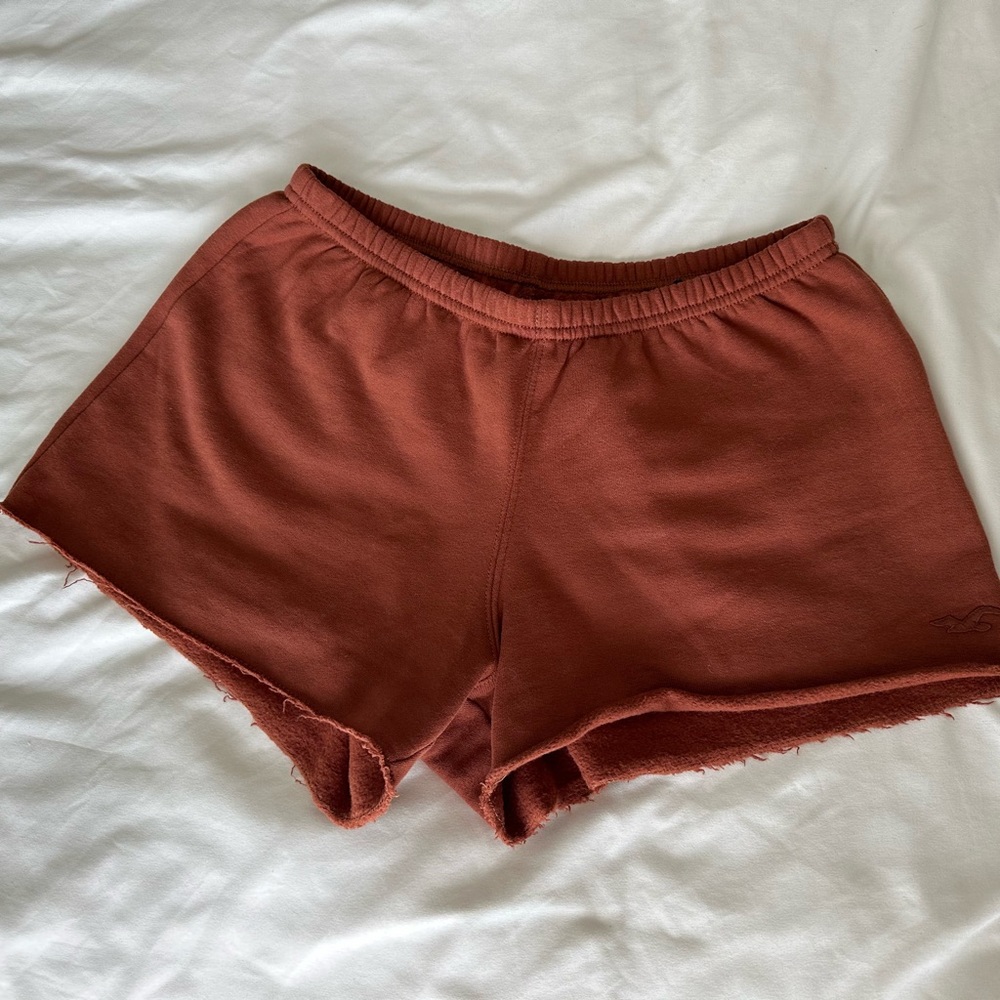 Hollister Brown Athletic sweat Shorts Elastic Waist Lightweight size XS